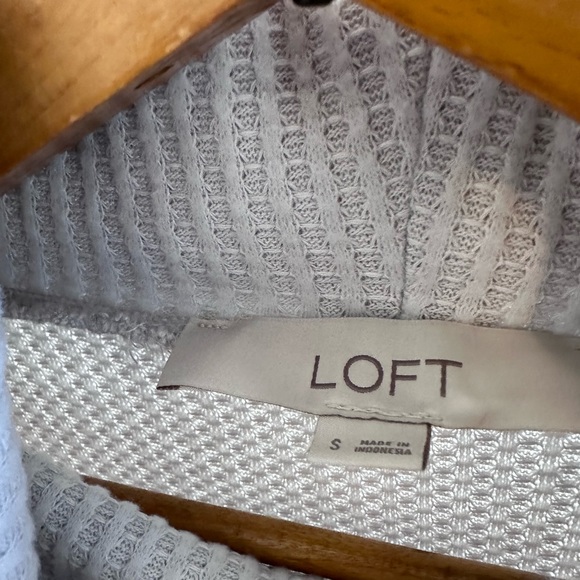 Loft Waffle Cowl Neck Tunic Top - Picture 3 of 3